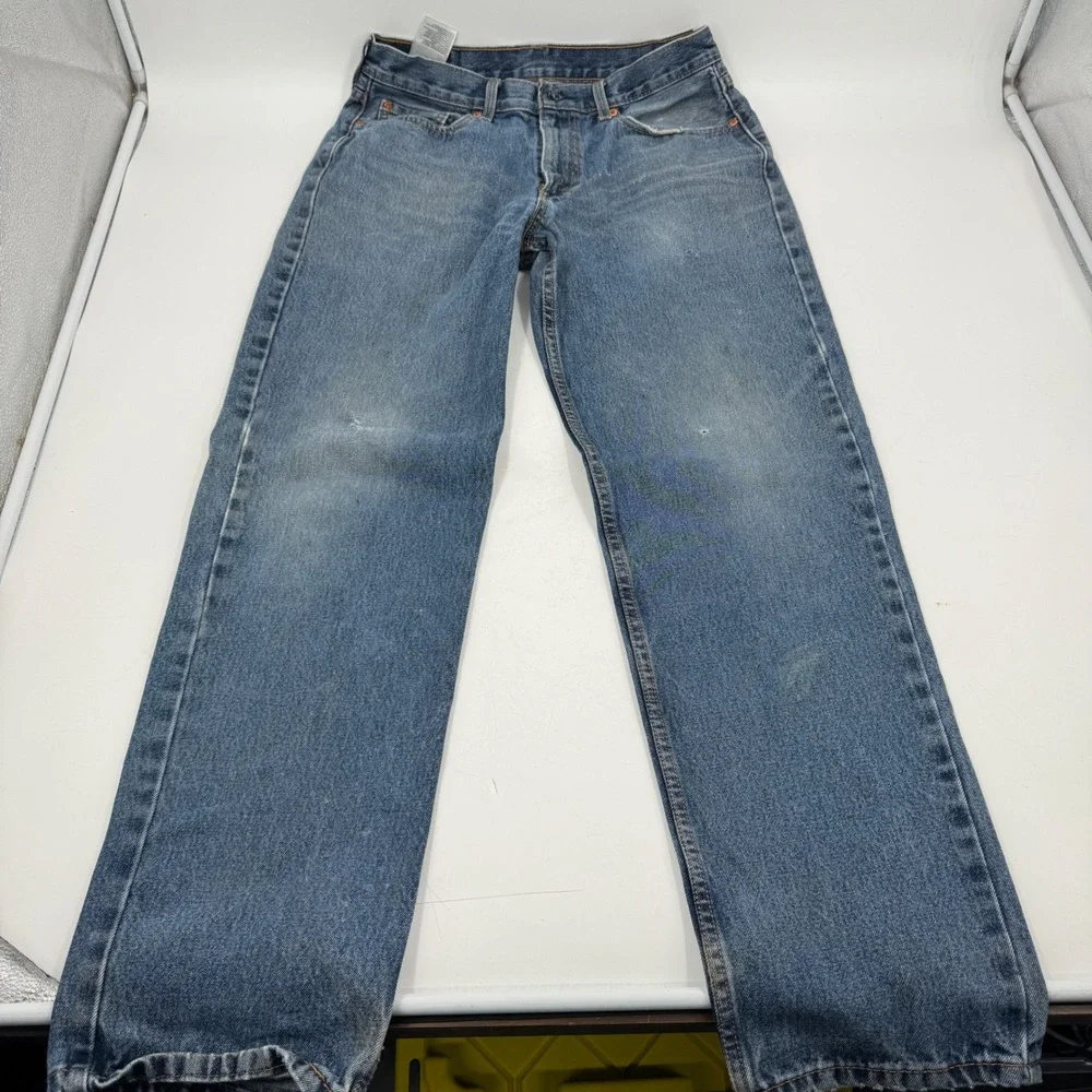 Levi's 550 Mens Jeans Medium Wash Button Fly‎ Straight Leg 33x34